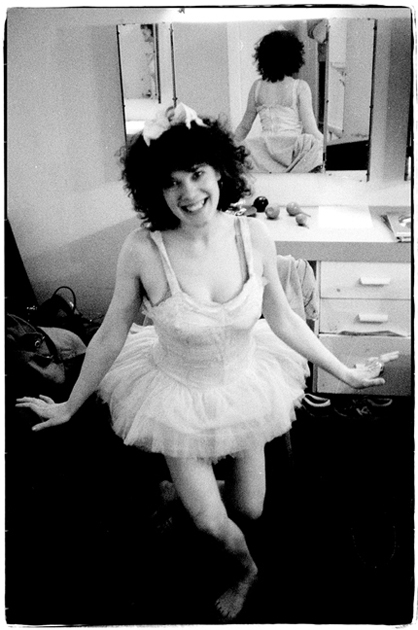 Sheila backstage with tutu
