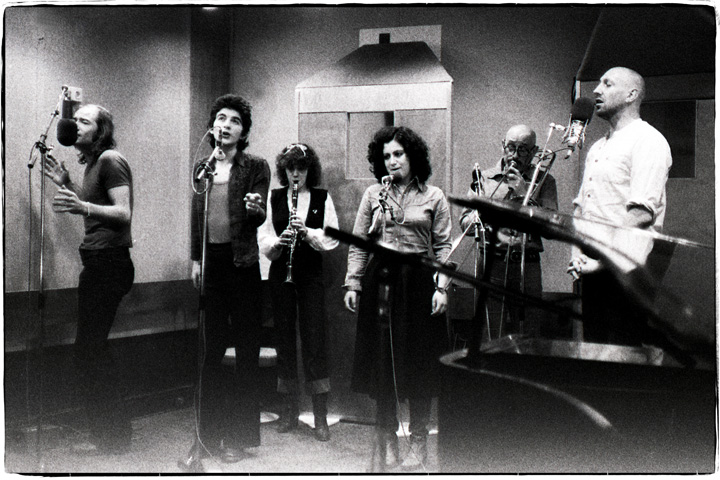 Pete, John, Sheila, Mierave, Olly, Rod in rehearsals