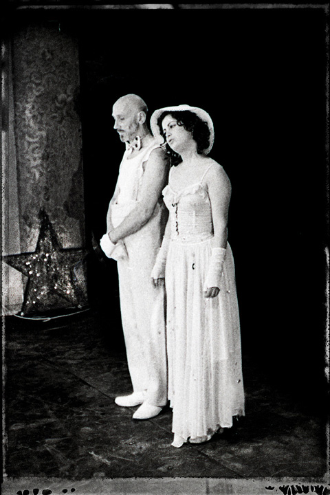 Olly and Meirave wait in the wings for something to happen